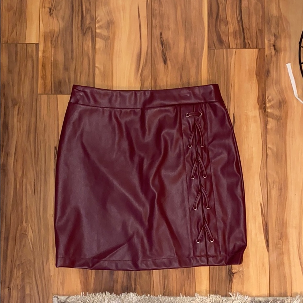 Burgundy skirt
